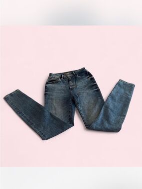 DL1961 Women's Dark Blue Skinny Jeans with Button Fly